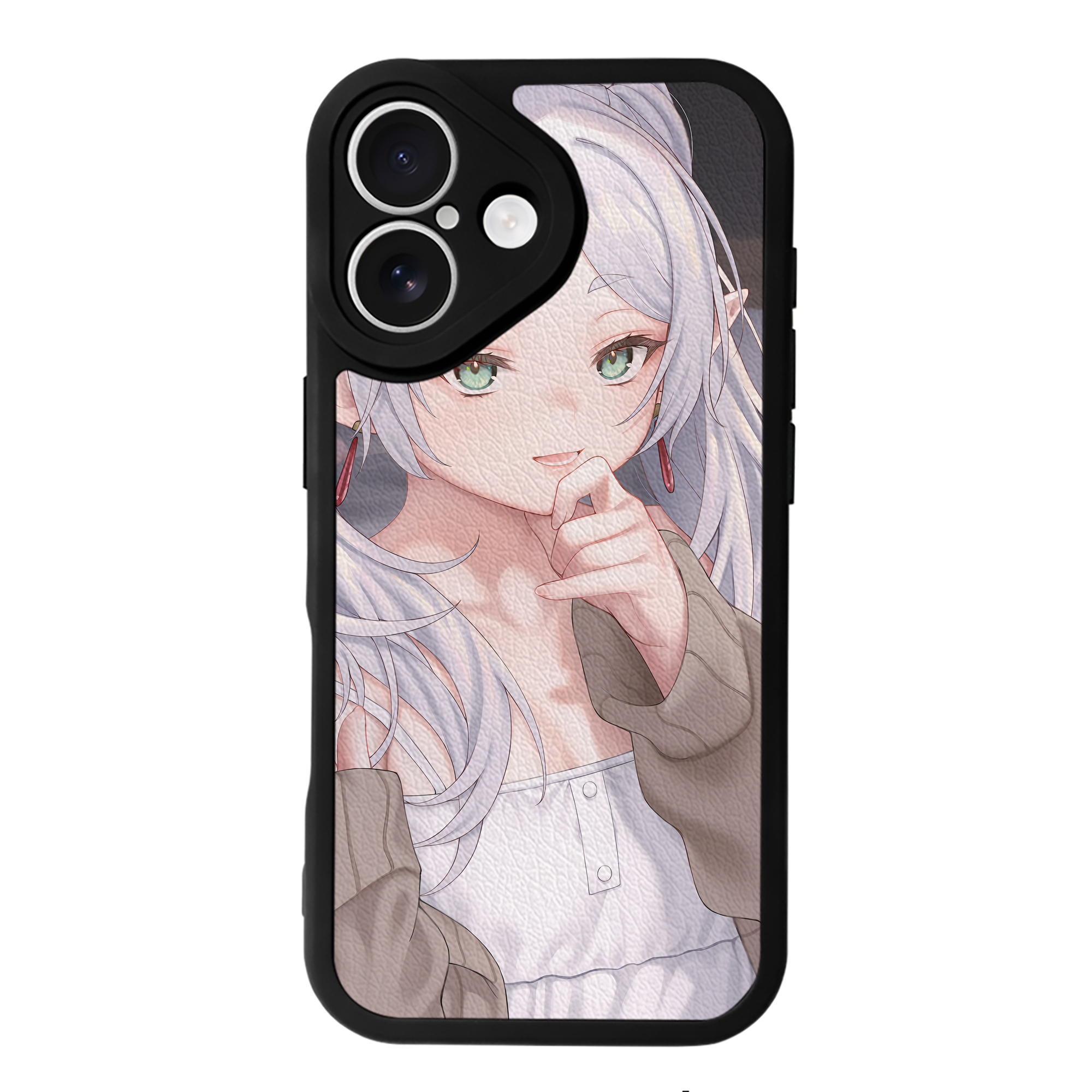 （画像用） 葬送のフリーレン Frieren 【iPhone 16シリーズ対応】シリコンスマホケース（レザー調） 材質：シリコン